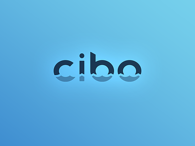 Cibo Logo Restaurant branding logo restaurant sea waves
