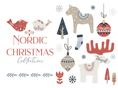 Scandinavian Christmas Collection branding christmas christmas card hygge illustration new year scandinavian scandinavian style