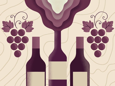 Wine Poster branding illustration web design wine wine bottle winery winew fest