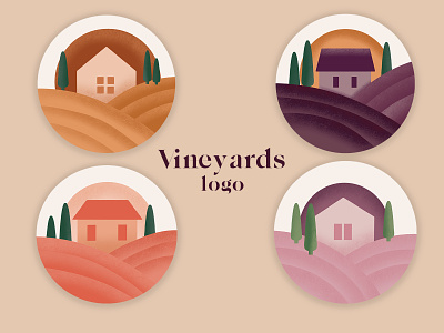 Concept Vineyard/ Wine Logos branding design graphic design vinery wine clipart wine concept wine fest wine logo wineyard