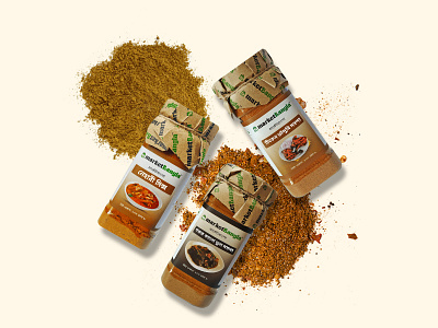 Curry Spice Jar branding jar mockup packaging simple social media design
