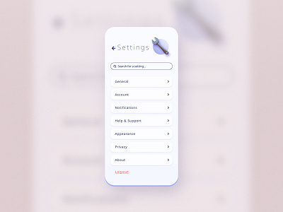 Settings app dailyui dailyuichallenge design figma settings ui ux