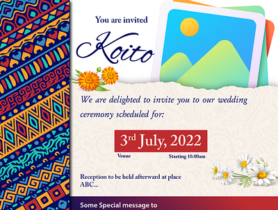 African wedding flyer design african design graphic design wedding