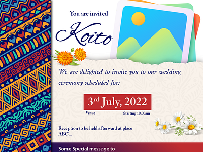 African wedding flyer design