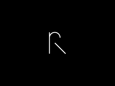 Letters — R alvodsgn black design draft letter line minimal trend type