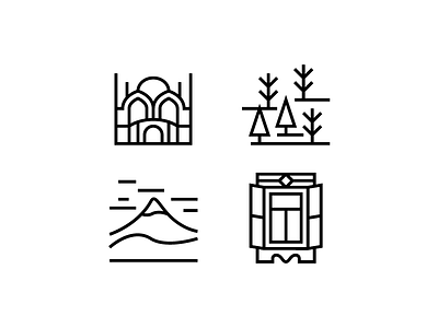 Cities of Russia alvodsgn black design icon line minimal pictogram place russian set style