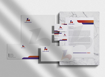 Stationery Design business card design businesscard design envelope flat illustration invoice letterhead minimalist stationery vector