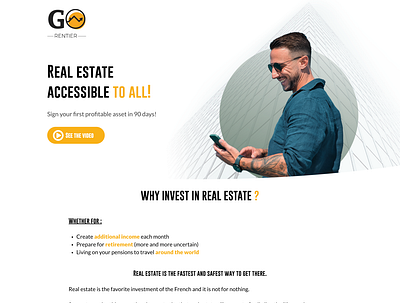 Landing page for booking a call in the real estate business design funnel landing page landingpage web design web development