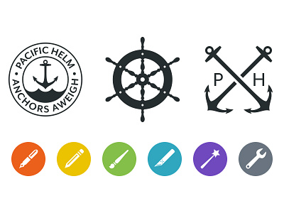 Pacific Helm Symbols & Service Marks helm icon logo mark pacific pacific helm symbol