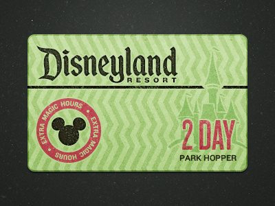 Disneyland Pass disneyland e ticket green ticket