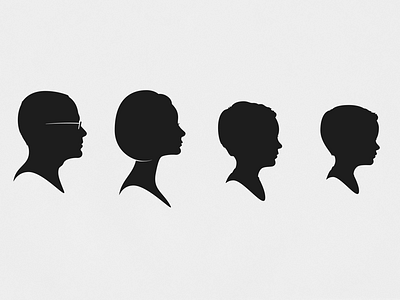 The Layton Family cameo family portrait profile silhouette