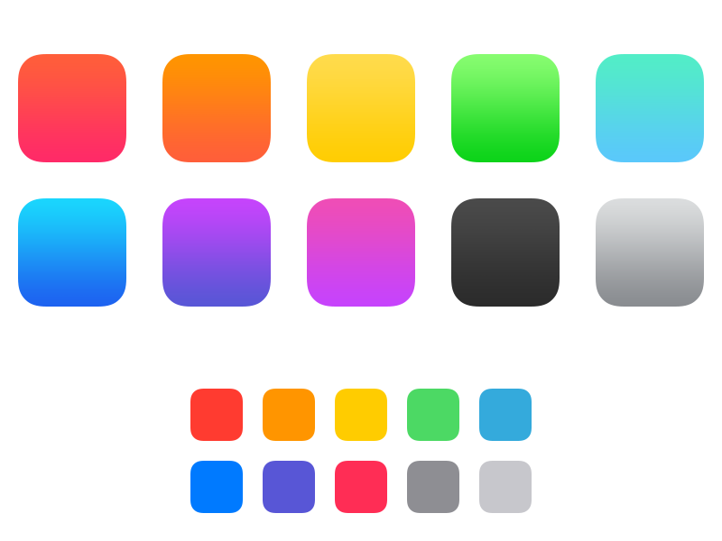 Download iOS 7 Color Swatches by Louie Mantia - Dribbble