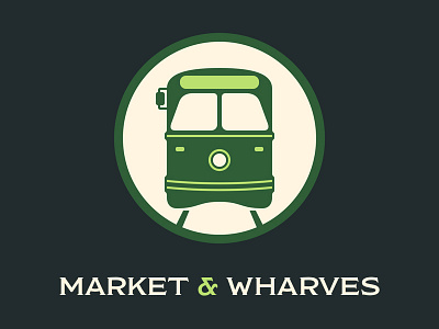 Ⓕ Market & Wharves f francisco line market san streetcar trolley wharves