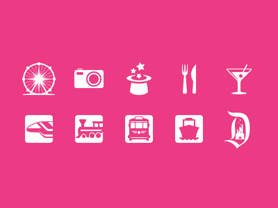 Disneyland In-App Icons