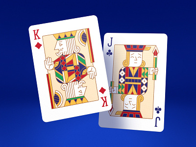 Junior Playing Cards (King of Diamonds with Jack of Clubs)