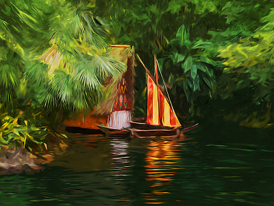 Jungle Cruise jungle cruise painting photoshop smudge