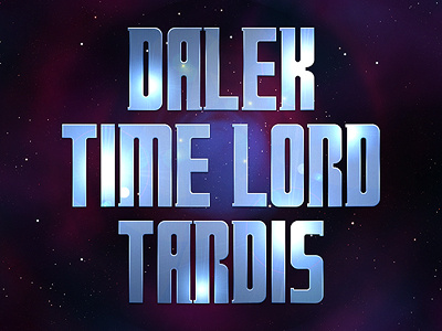 Time Lord doctor who font tv