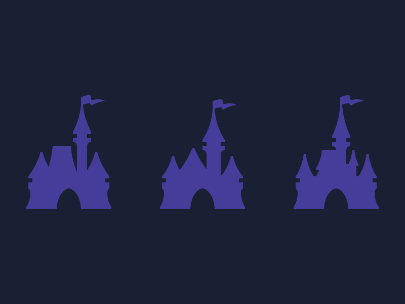 disney castle silhouette logo