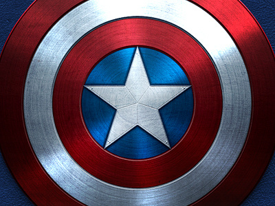 Captain America blue captain america metal red shield stars stripes white