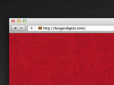 Burger Digest favicon burger burger digest red