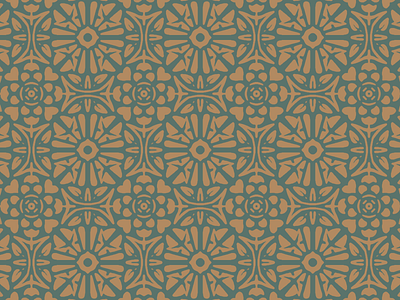 Ornate Tile flower heart ornate pattern tile