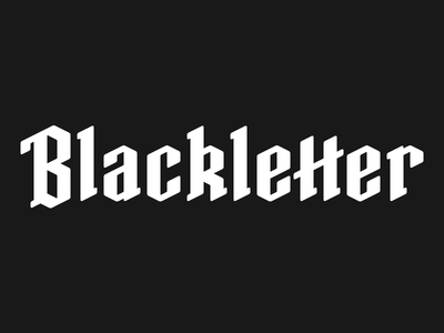 Blackletter Wordmark blackletter lettering logo wordmark