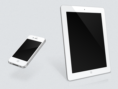 iPhone and iPad card case ipad iphone square white