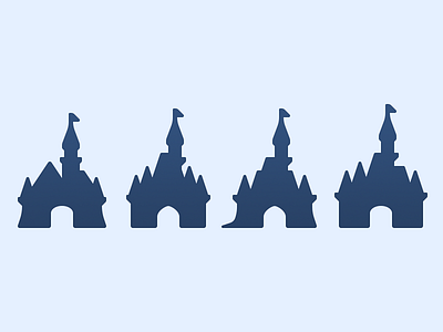 Disney Castle Icons castles disney disneyland icons magic passport