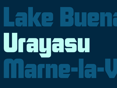 Urayasu 80s blocky bold font industrial japan japanese urayasu
