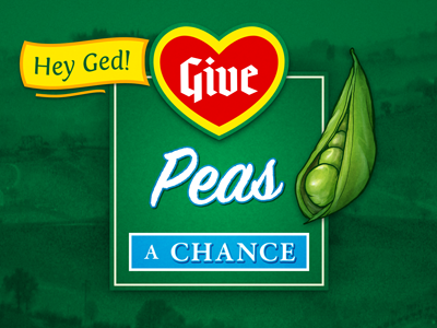 Give Peas a Chance green peas red yellow