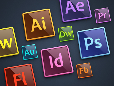 Adobe Creative Suite Icons adobe after audition builder creative dreamweaver effects fireworks flash grade icons illustrator indesign photoshop premiere speed suite
