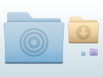 De Anza Folders beige blue folder folders icon icons osx set system