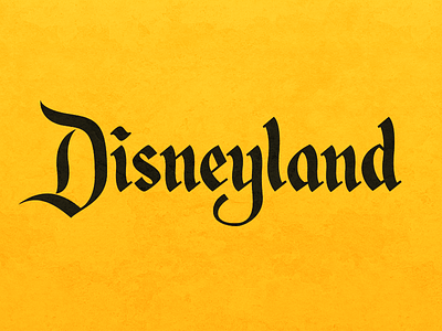 Disneyland blackletter disneyland type typography