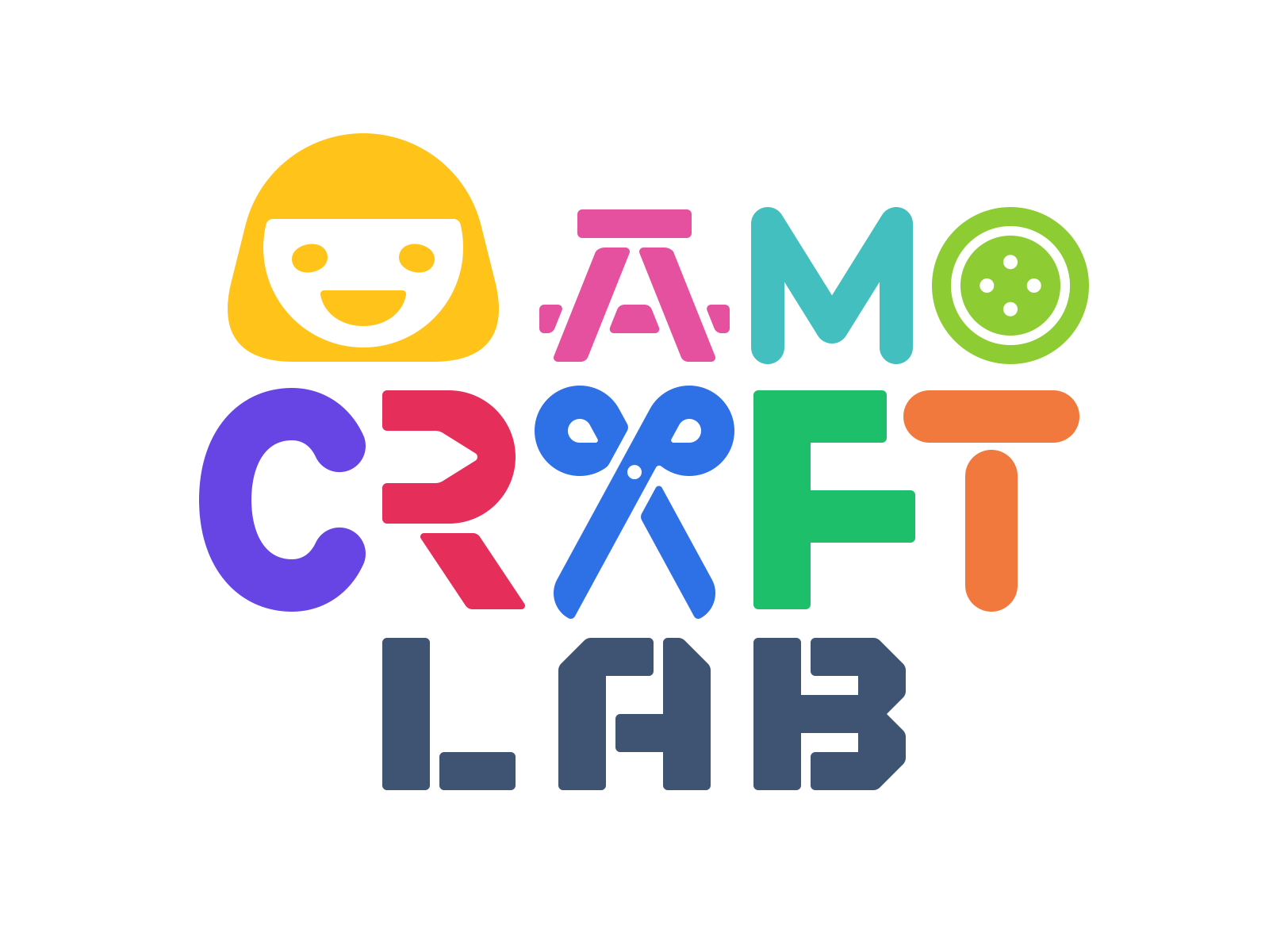 Amo Craft Lab child crafts cute girl logo