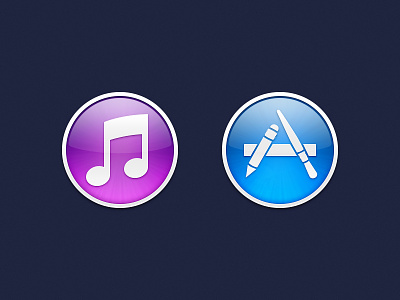iTunes + App Store app application icon itunes purple store