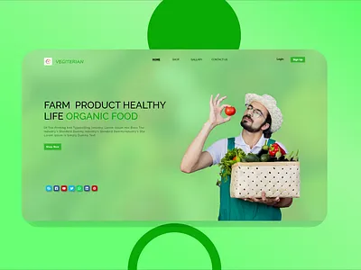 Food E-commer's Landing page design design foodui illustration landingpage realestate website ui ux web ui webui