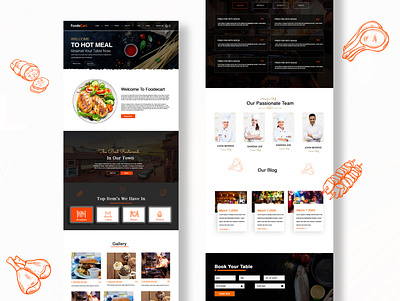Restaurant Website Ui Design design graphic design realestate website ux webui
