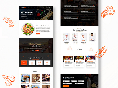 Restaurant Website Ui Design