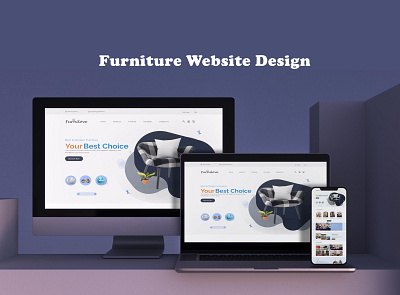 Furniture Website Design branding design graphic design illustration logo realestate website ui ux web ui