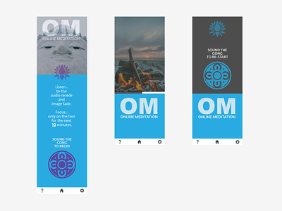 OM. An online meditation app. ui ux design