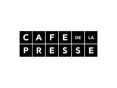 Cafe de la Presse logo cafe logo typography