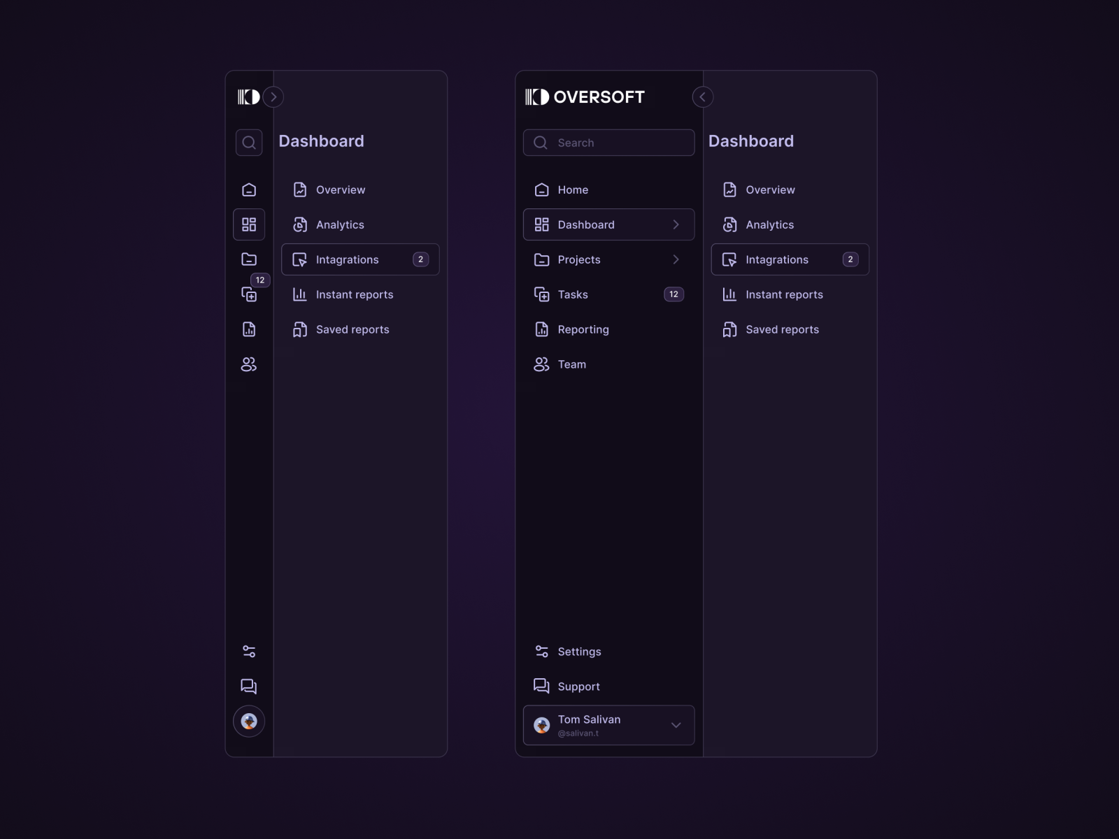 Two Levels Icon Two-level side bar by Anatoly Maxuta on Dribbble