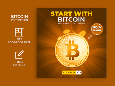 Bitcoin Banner design - cryptocurrency Banner design