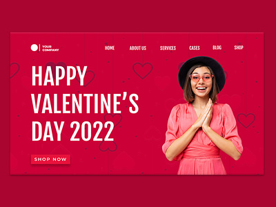 Valentine's Day Landing Page Design banner design bnner ads branding crypto banner design facebook post fashion sale graphic design illustration instagram post landing page landing page design logo love day sale banner social media post valentines day valentines day banner valentines design vector