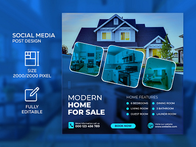 Real Estate Social Media Post advantaging agency animation banner design bnner ads branding design facebook post graphic design home sale house sale instagram post logo motion graphics real estate ads real estate banner real estate design real estate post ui vector