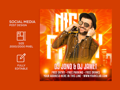 Party  Social Media Post Design