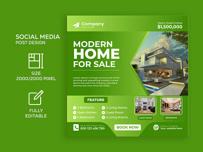 Real Estate Social Media post Design