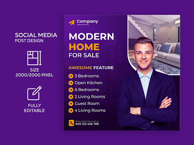 Real Estate Social Media Post Template Design ads design banner design bnner ads design estate facebook post graphic design illustration instagram post logo real real estate banner real estate design real estate facebook post real estate post real estate social media post social media social media banner social media post vector