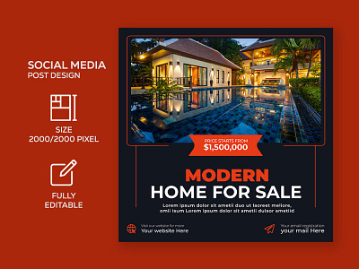 Real Estate Social Media Post Design Template