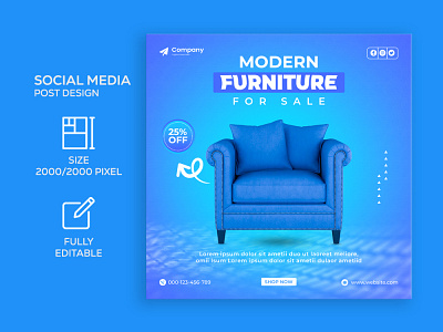 Furniture Social Media Post Design Template